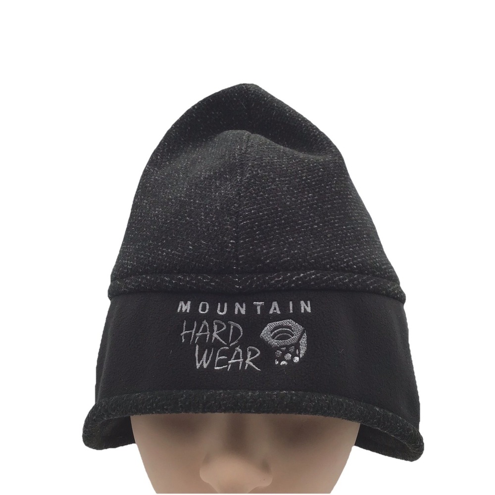Mountain Hardwear Polartec Fleece Beanie Hat Black Large Dom Perignon Logo